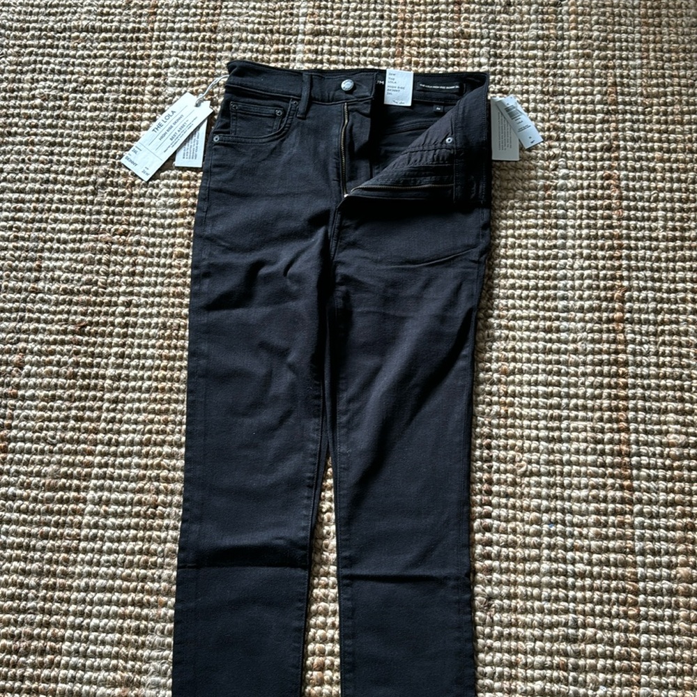 Denim Forum High Rise Skinny black jeans NEW Size 26